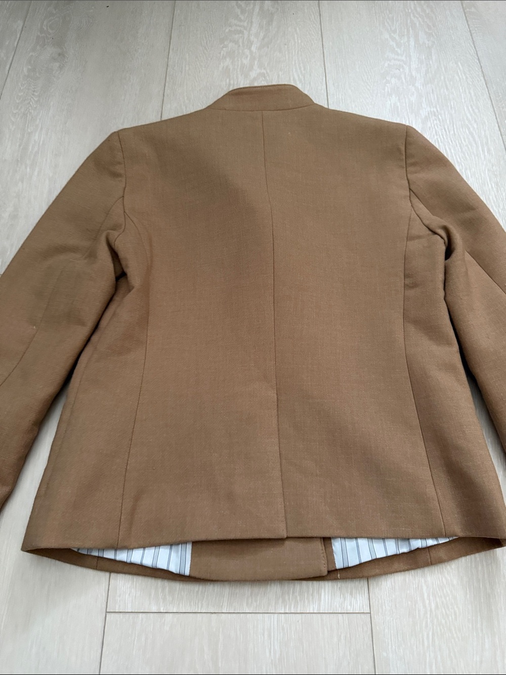 Ann Taylor Tan Double-Breasted Blazer with Gold Buttons - Picture 10 of 10